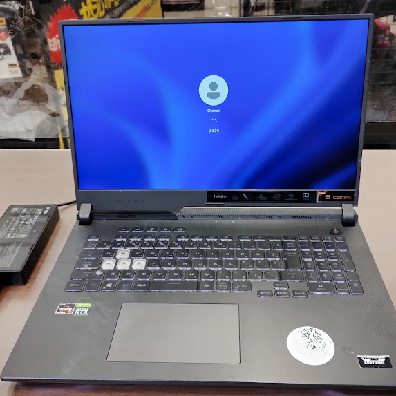 作業完了後の液晶画面、正常に表示されることが確認できます